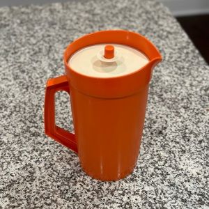 Vintage Tupperware Orange Pitcher